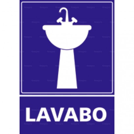 Panneau de signalisation rectangulaire Lavabo