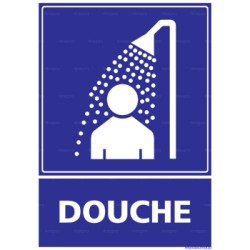 Panneau de signalisation rectangulaire Douche
