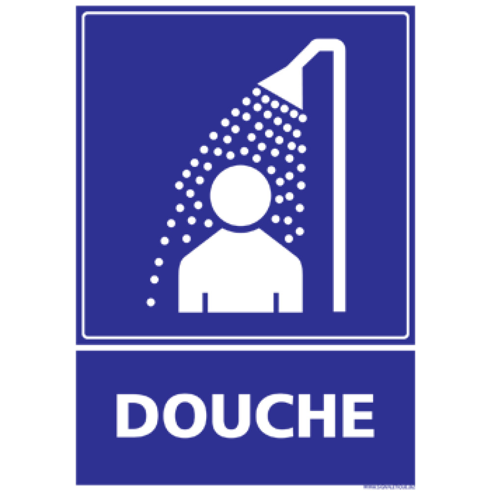 Panneau de signalisation rectangulaire Douche 4mepro