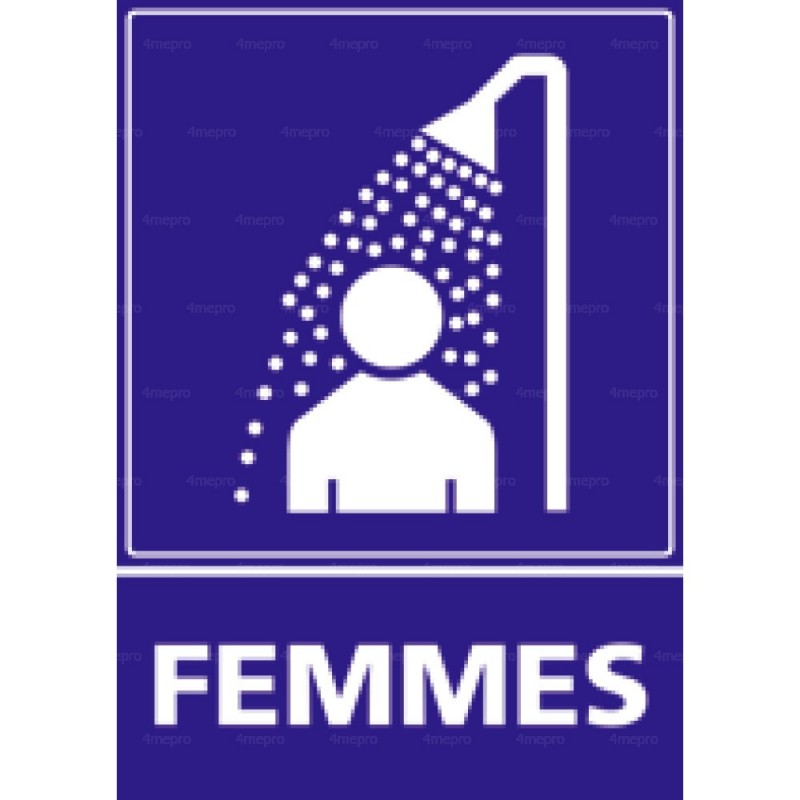 Panneau de signalisation rectangulaire Douches femmes 4mepro