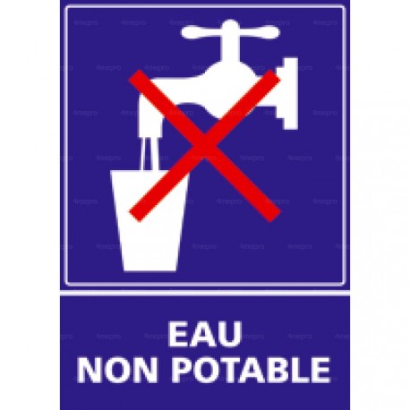 Panneau de signalisation rectangulaire Eau non potable