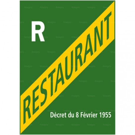 Panneau rectangulaire Licence restaurant