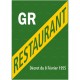 Panneau rectangulaire Licence grand restaurant