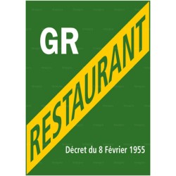 Panneau rectangulaire Licence grand restaurant