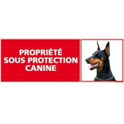 Panneau de signalisation Propriété sous protection canine 1