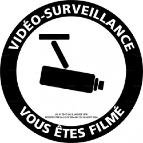 Panneau de signalisation Video surveillance vous êtes filmés 1