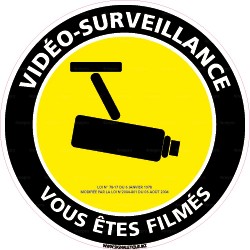 Panneau de signalisation Video surveillance vous êtes filmés 2