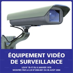 Panneau de signalisation carré Équipement vidéo de surveillance 1