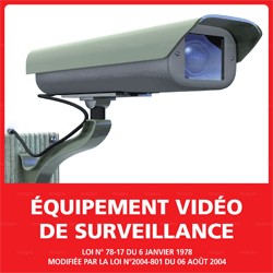 Panneau de signalisation carré Équipement vidéo de surveillance 2