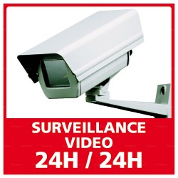 Panneau de signalisation carré Surveillance vidéo 24h/24 (2)