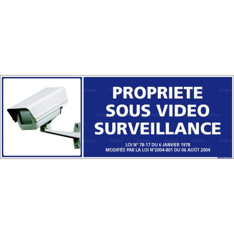 Panneau site sous surveillance vidéo 2 PVC