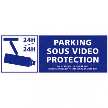 Panneau de sécurité Parking sous vidéo surveillance 4