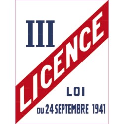 Panneau rectangulaire Licence III