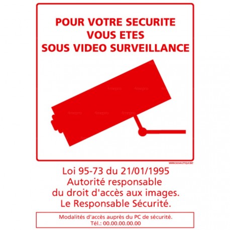 Panneau de sécurité vidéosurveillance