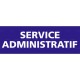 Panneau rectangulaire Service administratif