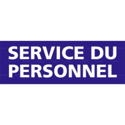 Panneau rectangulaire Service du personnel