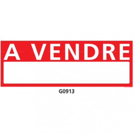 Panneau rectangulaire A vendre rouge