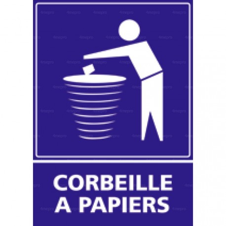 Panneau rectangulaire Corbeille à papiers