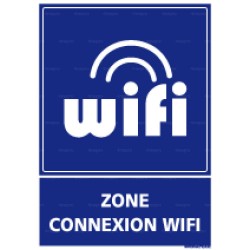Panneau rectangulaire Zone connexion wifi