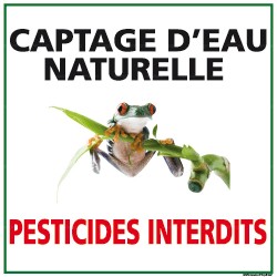 Panneau carré Captage eau naturelle pesticides interdits