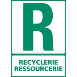 Panneau rectangulaire Recyclerie ressourcerie