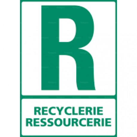 Panneau rectangulaire Recyclerie ressourcerie