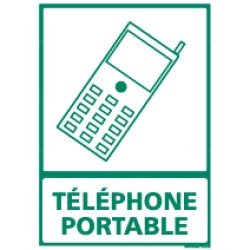 Panneau rectangulaire Téléphone portable