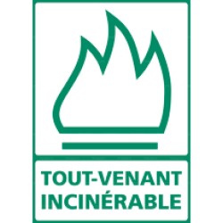 Panneau rectangulaire Tout venant incinérable