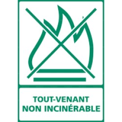 Panneau rectangulaire Tout venant non incinérable