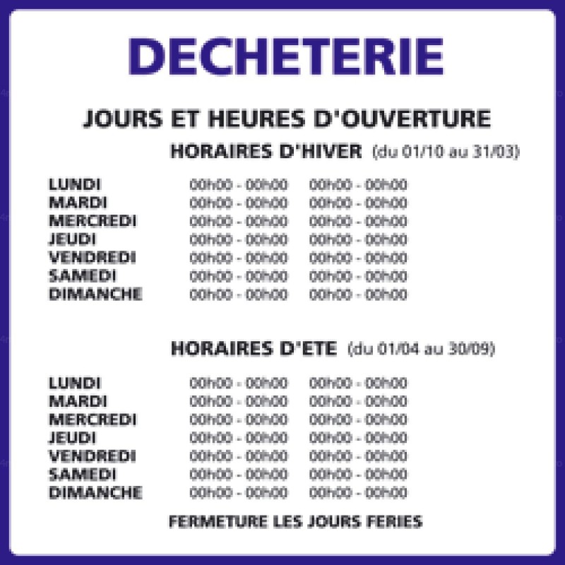 horaires dechetterie tours sur marne