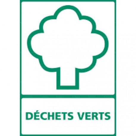 Panneau rectangulaire Déchets verts