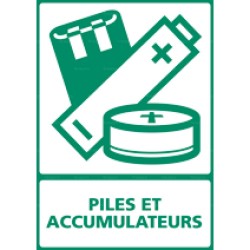 Panneau rectangulaire Piles et accumulateurs usagés