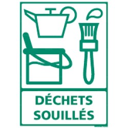 Panneau rectangulaire Déchets souillés