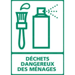 Panneau rectangulaire vertical Déchets dangereux des ménages