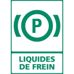 Panneau rectangulaire vertical Liquides de frein