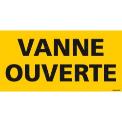 Panneau rectangulaire Vanne ouverte