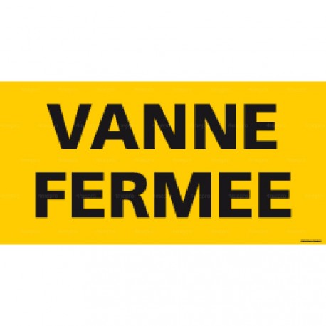 Panneau rectangulaire Vanne fermée - fond jaune