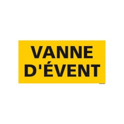 Panneau rectangulaire Vanne d'évent