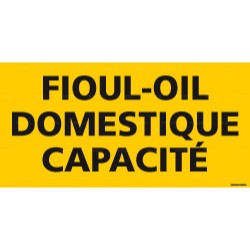 Panneau rectangulaire Fioul-oil domestique capacité de la cuve L. (à préciser)