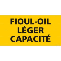 Panneau rectangulaire Fioul-oil léger capacité de la cuve L. (à préciser)