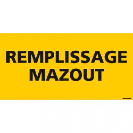 Panneau rectangulaire Remplissage mazout