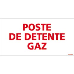 Panneau rectangulaire Poste de détente gaz - fond blanc