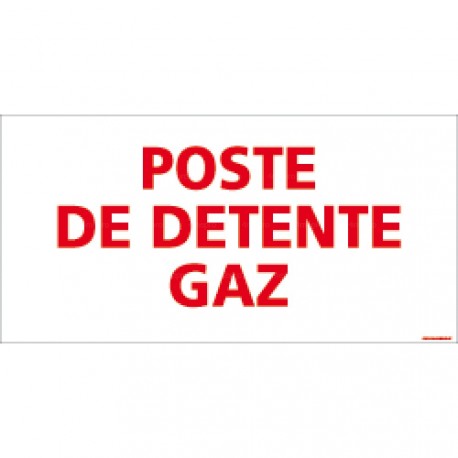 Panneau rectangulaire Poste de détente gaz - fond blanc