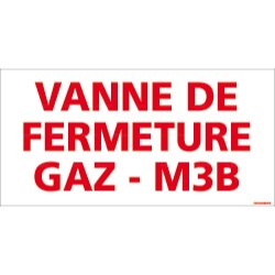 Panneau rectangulaire Clé de fermeture gaz M3