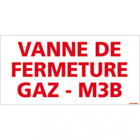 Panneau rectangulaire Clé de fermeture gaz M3