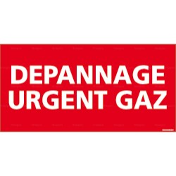 Panneau rectangulaire Dépannage urgent gaz