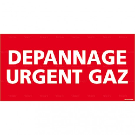 Panneau rectangulaire Dépannage urgent gaz