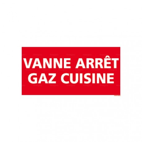 Panneau rectangulaire Vanne arrêt gaz cuisine