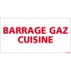 Panneau rectangulaire Barrage gaz cuisine