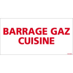 Panneau rectangulaire Barrage gaz cuisine